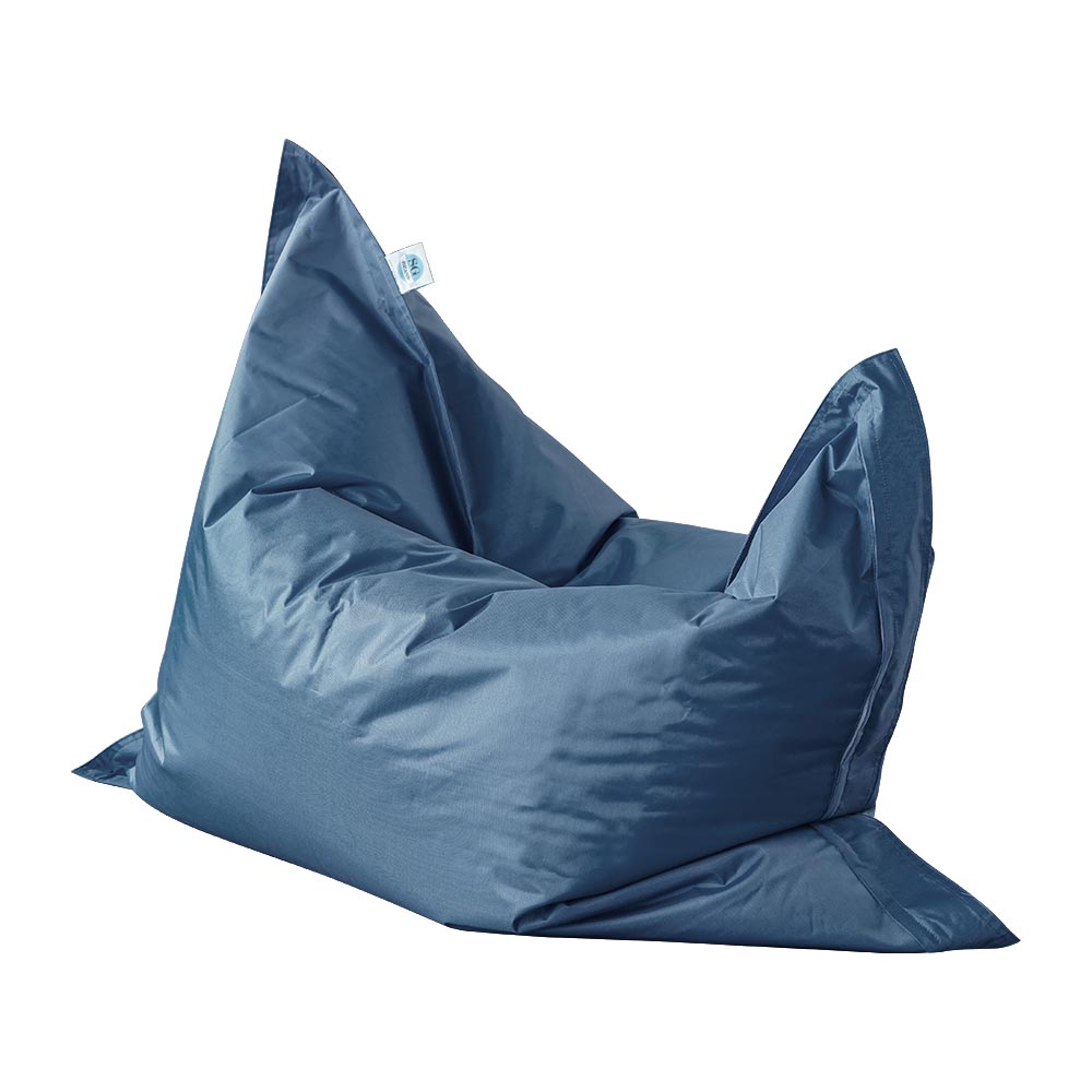 Versa - rectangular, water-resistant bean bag - blue steel